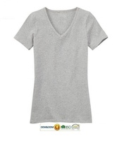 Camisetas Lisas de Talla Grande para Mujer, Diseño de Alta Calidad, 100% Algodón Suave, Cuello en V, Manga Corta, Venta al por Mayor, Personalizables con Logotipo, Estilo Casual OEM