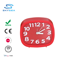 Jam alarm meja Mini menyapu gerakan, dengan fungsi cahaya dan menunda