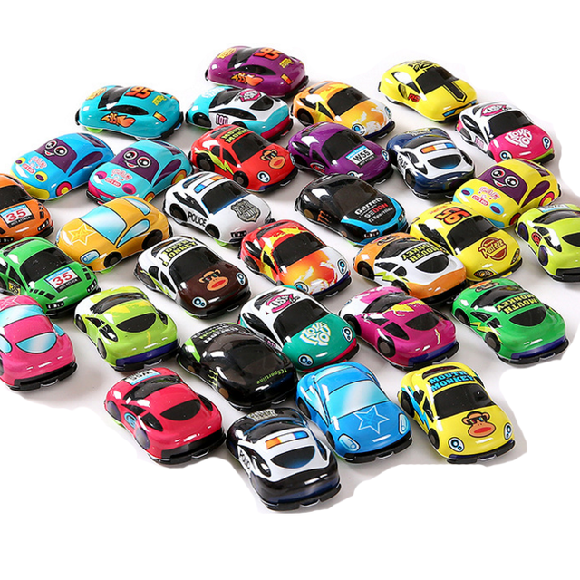 IN STOCK Cheap Random Styles Child Mini Pull Back Car Toys Promotional Gift Small Friction Toy Vehicle Kids Car Toy