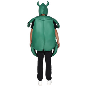 Costume de scarabée pour adulte en vinyle vert, tenue d'insecte pour cosplay, Halloween et spectacles sur scène - Product Image 5