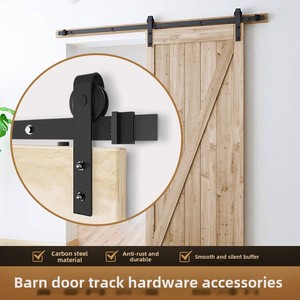 Vis d'installation pour rail de porte de grange coulissante à poussoir-tirant, à montage supérieur, en acier, design moderne américain, pour accessoires montés latéralement - Product Image 5