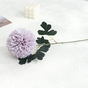 MSH Crisantemo Artificiale a Stelo Singolo con Globi Spinosi, Colore Viola Scuro - Product Image 5