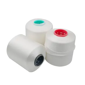 Fábrica de China 150d3 150d1 150/2 210/2 hilo de coser de alta tenacidad blanco crudo teñido negro para máquina de coser Overlock