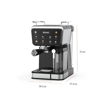 Bomba de cobre Jiayin Ulka eléctrica de 20 bares, máquina de café Espresso semiautomática, capuchino/leche con leche, 1,5 <span class=keywords><strong>L</strong></span> - Product Image 1