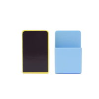 Porte-stylos magnétique en plastique carré noir pour bureau à domicile, rangement de papeterie, couleur personnalisée