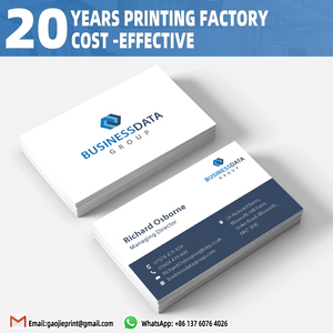 Trung Quốc Nhà Máy Tùy Chỉnh In Sáng Tạo Matte Hoặc Gloss Tráng Giấy <span class=keywords><strong>Double</strong></span> Sided Tên Doanh Nghiệp Thẻ - Product Image 4