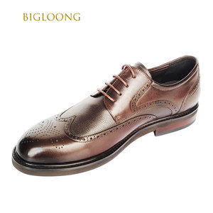 <strong>Men's</strong> Oxford Formal Lace-up Anti-Slippery High-quality <strong>Shoes</strong> for Classic Brown Ornamental Perforations All Seasons Wedding <strong>Shoes</strong> - Product Image 1