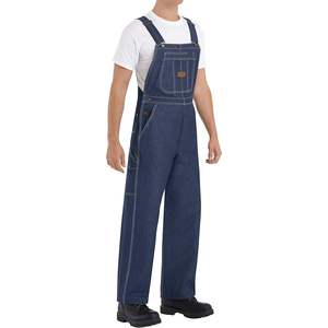 Custom <b>Men's</b> Denim <b>Bib</b> Overall Workwear Essential in Red Color - Product Image 3