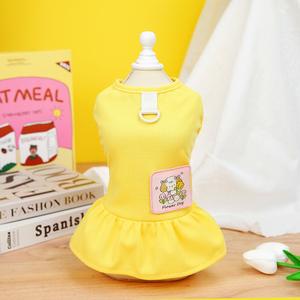 Pet Dress Cute Dog Shirt Printed Dog Princess Summer Apparel Clothes <strong>Skirt</strong> with Ruffle Dress - Product Image 5