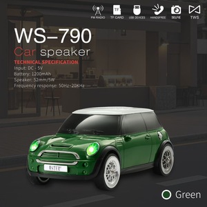ODM/OEM WS-790 <span class=keywords><strong>Mini</strong></span> haut-parleur Bluetooth en forme de voiture <span class=keywords><strong>Cooper</strong></span>, haut-parleur sans fil portable avec radio FM, carte TF, USB et fonction mains libres - Product Image 5