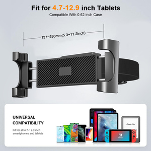 360 °   Supporto Girevole Multi-angolo per Poggiatesta Auto, Regolabile per Sedile Posteriore, per Tablet e Smartphone da 4.7-12.9 Pollici - Product Image 6