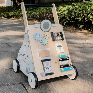 Cama de bebé estilo granja de madera con diseño moderno - Product Image 3