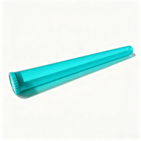Tube de rangement conique en plastique transparent écologique PS+PP de 84 mm et 112 mm avec bouchon à vis, diamètre 112 mm
