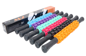 Fitness Corps ABS PP <span class=keywords><strong>SS</strong></span> Rouleau De <span class=keywords><strong>Massage</strong></span> 9 Broches Segmentées Rouleau De <span class=keywords><strong>Massage</strong></span> Musculaire Bâton Masseur Corporel pour Fitness Sport Récupération - Product Image 2