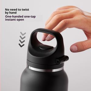 Termo Moderno de Acero Inoxidable de 600 ml, Libre de BPA, a Prueba de Fugas, para Viajes, Auto, Deportes al Aire Libre, con Tapa de Apertura Rápida de un Botón - Product Image 3