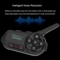   Casque sans fil pour talkie-walkie, connexion pour 6 motards, interphone moto bidirectionnel BT5.1 avec écran LCD