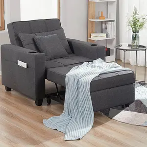 Partner Foldable Two In One Living Room Sofa Bed Leather Single Seat Sofa Bed