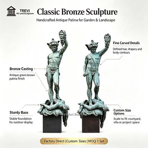<span class=keywords><strong>Estatua</strong></span> Grande <span class=keywords><strong>de</strong></span> Perseo en Bronce con Cabeza <span class=keywords><strong>de</strong></span> <span class=keywords><strong>Medusa</strong></span>, Mitología Griega Antigua, Escultura Personalizada <span class=keywords><strong>de</strong></span> Tamaño Real para Plaza, Jardín o Museo - Product Image 1