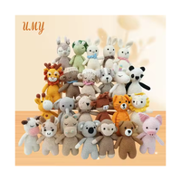 Porte-clés Amigurumi fait main DIY, Peluche personnalisée, Poupée Bebek, Licorne, Ours en peluche, Lapin, Jouet animal en crochet tricoté pour bébé, Thème Safari forestier