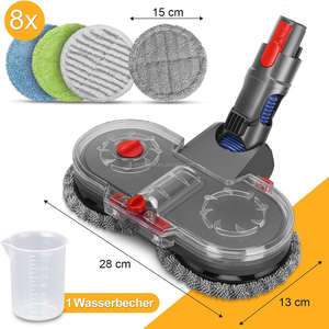 Accesorio de cabeza de fregona eléctrica para aspiradora Dysons <span class=keywords><strong>V12</strong></span> Detect Slim Absolut, agua desmontable, 8 fregonas lavables - Product Image 4