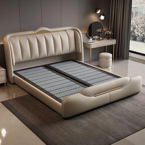 Bộ giường ngủ cao cấp sang trọng, thiết kế mới kiểu Ý, chất liệu gỗ, bọc da mềm mại, chất lượng cao, dành cho khách sạn. - Product Image 1