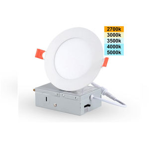 Plafonnier LED encastré rond moderne à angle réglable, haute luminosité, 9W 12W 15W, 110V, 5 températures de couleur, dimmable, pour maison et bureau, vente en gros - Product Image 1