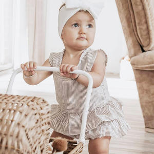 Petti - Pelele de Algodón Orgánico 100% Muselina con Volantes para Bebé Recién Nacida, Venta al por Mayor, Body sin Mangas de Verano para Bebés, Ropa de Bebé - Product Image 3