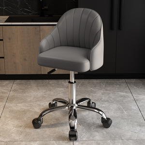 Tabouret de Salon de Coiffure Z Beauty Home avec Dossier, Chaise de Barbier Réglable en Hauteur et Pivotante, Chaise à Roulettes pour Salon de Beauté et Manucure - Product Image 6