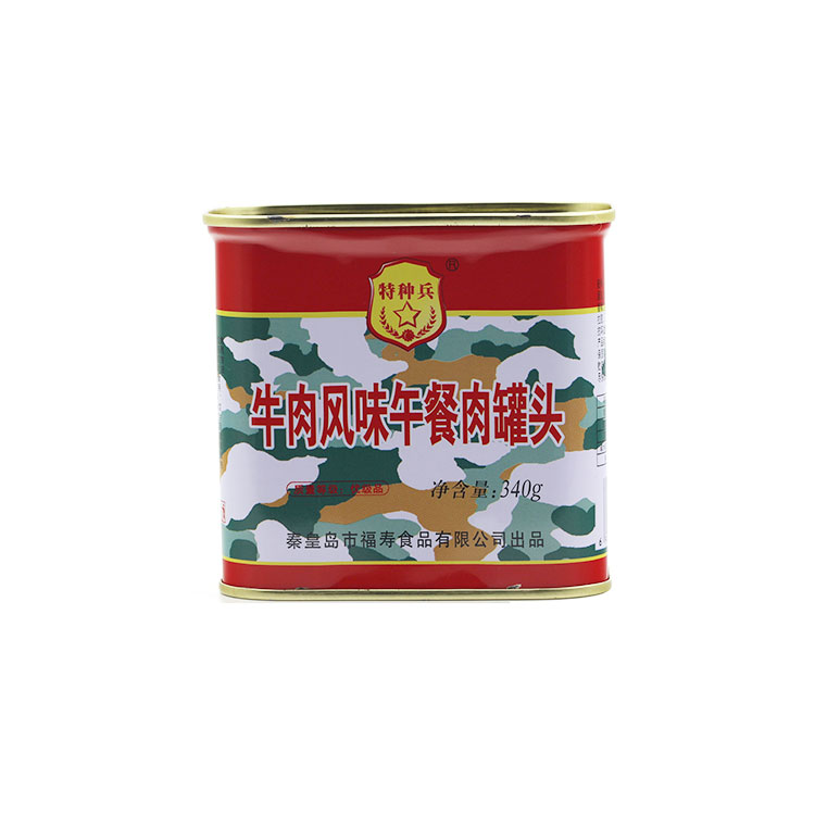 OEM高品質ポータブル缶詰食品340g缶詰Mreコンビーフランチョン肉