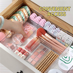 <b>Drawer</b> storage box expandable partition cutlery storage box acrylic grid visual management storage box kitchen accessory sorting - Product Image 2