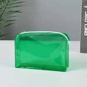 स्वीकार लोगो और आकार अनुकूलित कम MOQ के साथ पीवीसी अंगराग थैली जिपर मेकअप बैग स्पष्ट पारदर्शी और रंगीन सामग्री