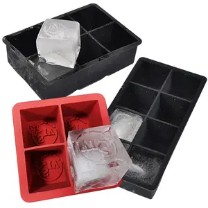 Stampi per cubetti di ghiaccio portatili personalizzati a rilascio facile vassoi box maker stampi per cubetti di ghiaccio in silicone riutilizzabili
