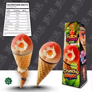 Crème glacée aux fruits LIKLAK, nouvelle saveur fraise, mangue, pomme, <span class=keywords><strong>melon</strong></span> miel, en cornet gauffré croustillant, 115g - Product Image 2