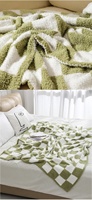 Personalisiertes Muster-Namensschild Jacquard-Polyester Strickdecke Weich Formbeständig Maschinenwaschbar Dekorative Gestreifte Decke für den Heimgebrauch