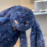 EZBABY UK Niedliche Hasenpuppe aus PP-Baumwolle, Kurzplüsch, Superweich, Velo Hopps Conny Bos, Lockiges Juniper-Tigerfell, Gesichtsstraffung, Lieferung