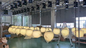 Cinetica LED Lifting Ball RGB colorato DMX512 controllo corpo in alluminio con materiale plastico Wedding Stage Lighting - Product Image 3