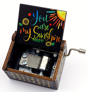 Wooden Hand-cranked Music Box You Are My <strong>Sunshine</strong> Music Painted Boutique <strong>Gift</strong> Music Box Stall Ornaments - Product Image 5