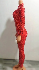 <strong>Red</strong> Mirror <strong>Jumpsuit</strong> <strong>Sequin</strong> Bodysuits Show Wear Club Pole Dance Leotard Plus Size Bodycon Romper Women Party One Piece <strong>Jumpsuits</strong> - Product Image 1