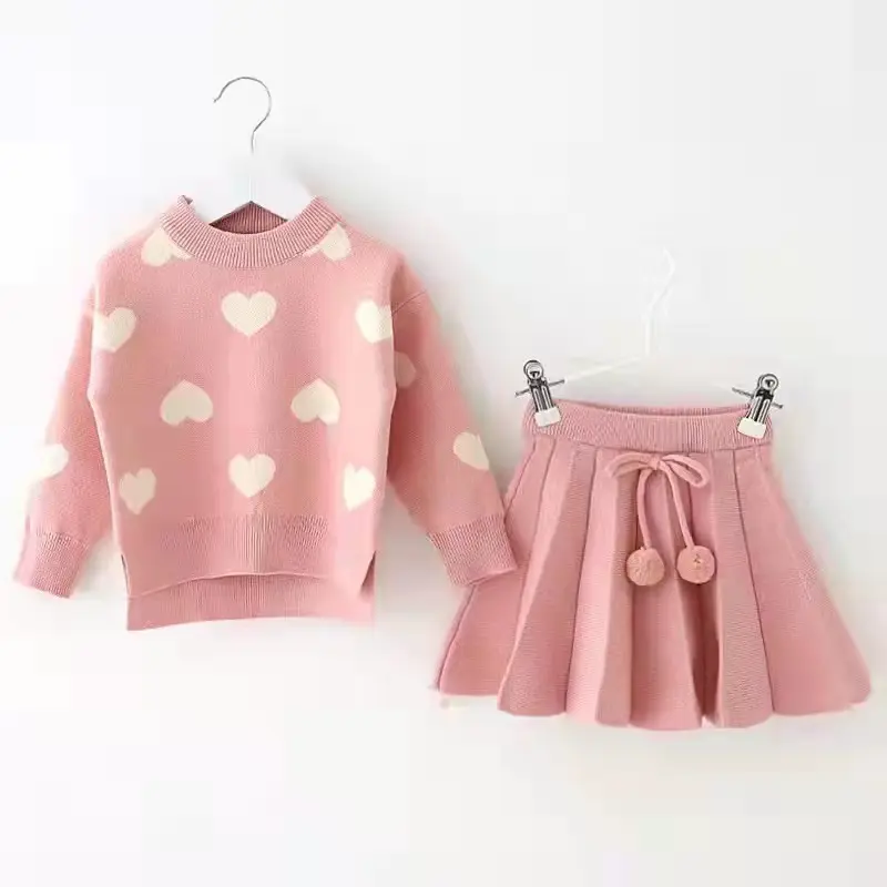 fashion clothes wholesales two piece sets long sleeve girls clothing sets boys sweaters girls' sweaters
