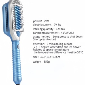 New Technology Heatless Ice Hair <b>Comb</b> Straightener Brush Cold Wind No <b>Heat</b> Hair Straightener <b>Comb</b> - Product Image 2