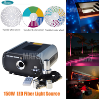 Moteur d'éclairage LED à fibre optique 150W 3000K blanc chaud, source lumineuse LED scintillante à fibre optique pour éclairage de piscine, d'étoiles et de périmètre