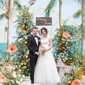 Arche métallique de décoration pour mariage et fête d'anniversaire - Product Image 4