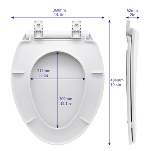 Hiện Đại Mỹ dành cho người lớn nhựa PP kéo dài nhà vệ sinh chỗ ngồi Bìa Set bán buôn WC commode cho phòng tắm - Product Image 6