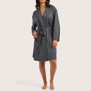 Setelan Baju Tidur Wanita Bambu Grosir, Gaun Tidur Lengan Panjang, Kimono Piyama 2 Potong, Pakaian Santai - Product Image 2