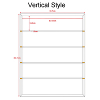 24x32 Graded Sports Card Display with UV Protection Lockable Wall Frame Cabinet for Basketball Football Baseball Trading Card