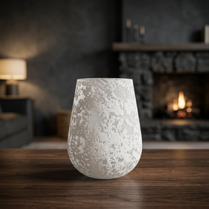 Porte-bougie en verre minimaliste fait main, finition marbre, vase de table écologique, lampe à bougie pour la décoration de la maison, Pâques, Noël - Product Image 2