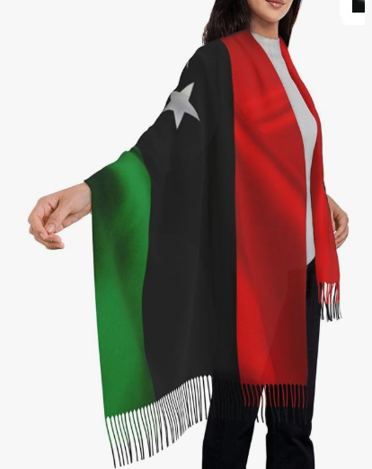 Rwanda Flag Womens Winter Scarf Soft Warm Blanket Scarves Fringe