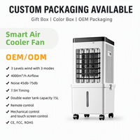 Kipas Pendingin Udara Evaporatif Kapasitas Besar dengan Tangki Air 20L, Remote Control, 3 Kecepatan untuk Penggunaan Komersial
