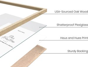 Gỗ Hiện Đại tường nghệ thuật Hiển thị trọng lượng nhẹ 5x7 màu be sồi khung hình dọc ngang sẵn sàng để treo cho - Product Image 2