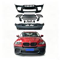 Kit de Carrocería 2026 para BMW X6 E71, Nuevo, Parachoques Delanteros y Traseros con Recortes para Faros Antiniebla, Hechos de Plástico